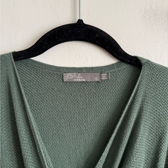 Prana Narcisso Sweater Green Draped Long Sleeve Top - Picture 6 of 11
